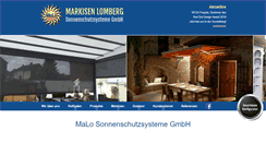 Desktop Screenshot of markisen-lomberg.de