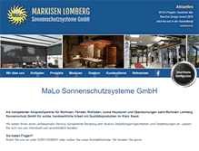 Tablet Screenshot of markisen-lomberg.de